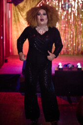 Sasha Trajik-Mole performs at Palace Ipswich's 'Disco Fever' Drag Show - May 10, 2025<br> <sup>©</sup>James Troi