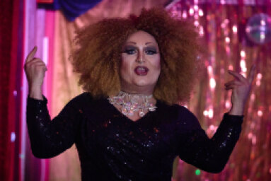 Sasha Trajik-Mole performs at Palace Ipswich's 'Disco Fever' Drag Show - May 10, 2025<br> <sup>©</sup>James Troi